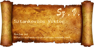 Sztankovics Viktor névjegykártya