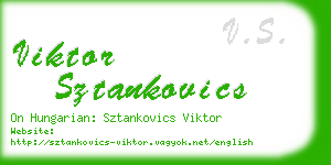 viktor sztankovics business card